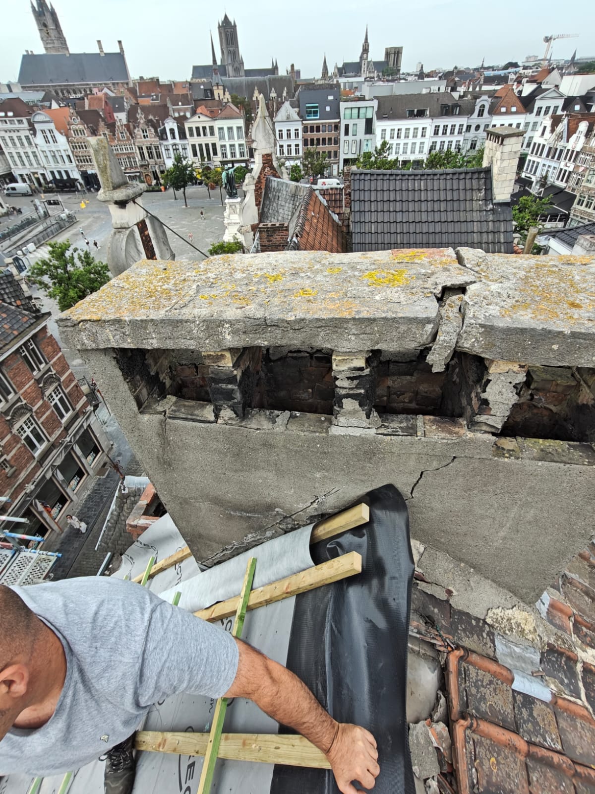 Dakwerken met uitzicht over Gent